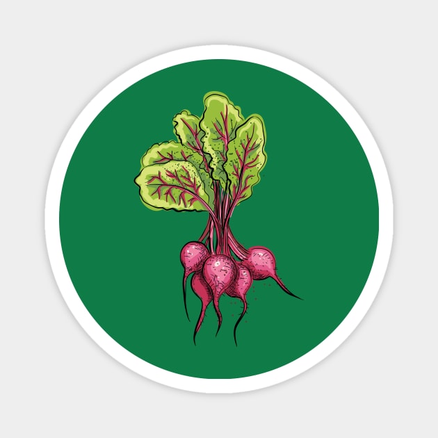 Homegrown Beets Magnet by SWON Design